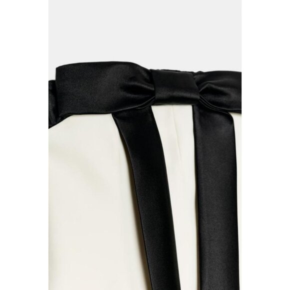 ZARA STRAPLESS DRESS WITH BOW - Picture 8 of 8